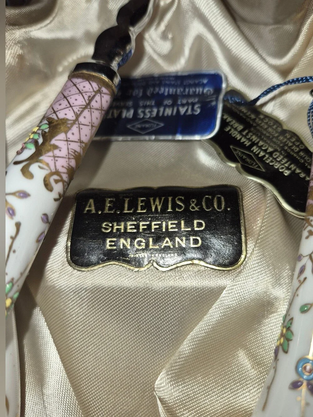 Vintage 3-Piece Serving Utensil Set by A.E. Lewis & Co. 
